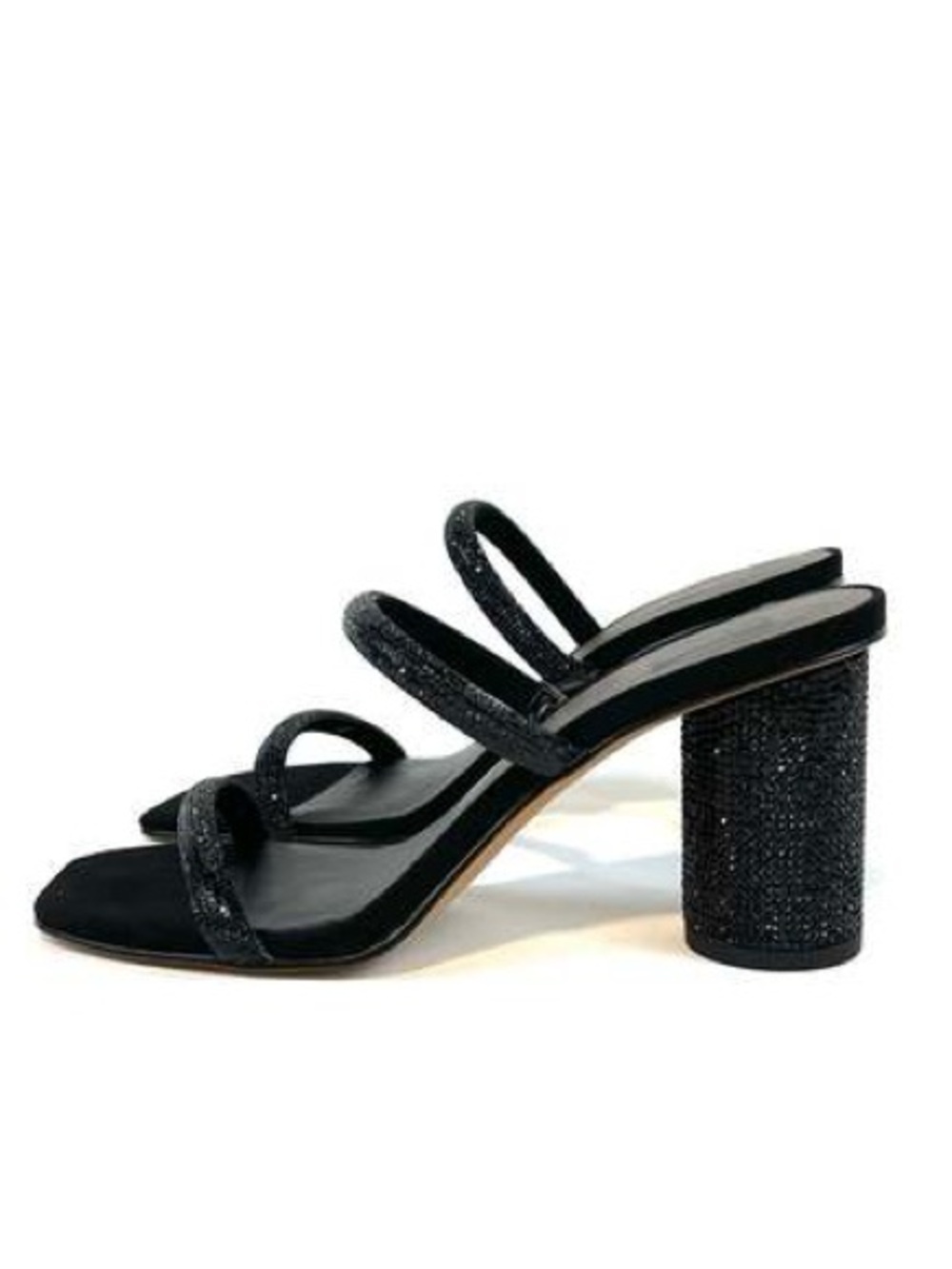 DOLCE VITA NOLES BLACK RHINESTONE HEELS 6 6.5